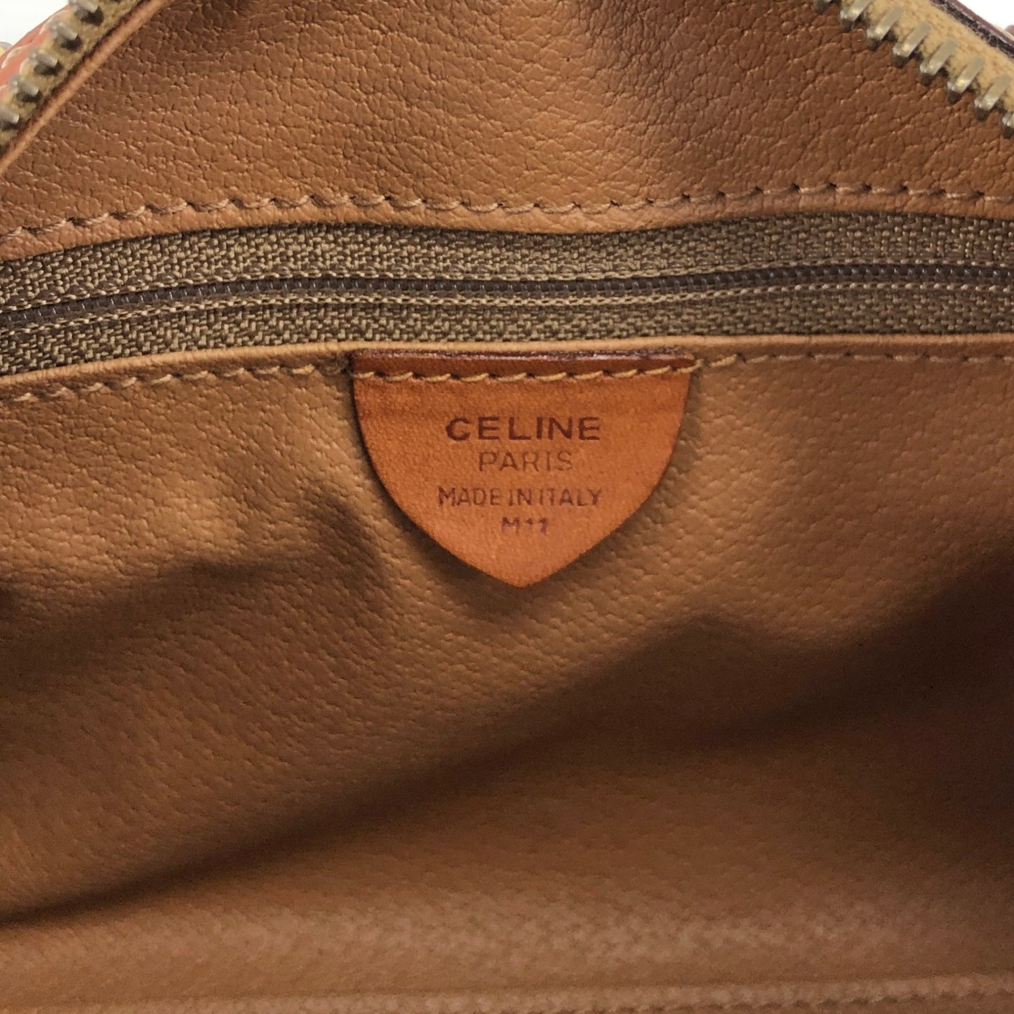 CELINE Macadam Two-way Handbag Shoulder bag Beige Vintage vwi2wp
