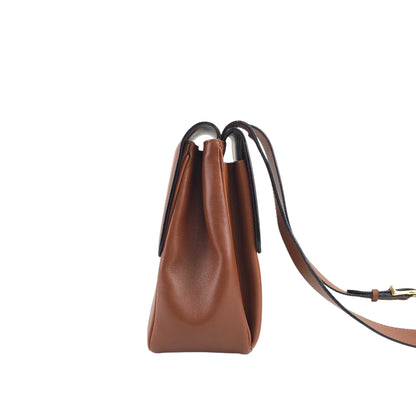 CELINE Gancini Flap Shoulder bag Brown Vintage jx5pxb