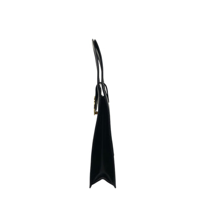 CELINE Top Handle Handbag Black Vintage f4rr4a