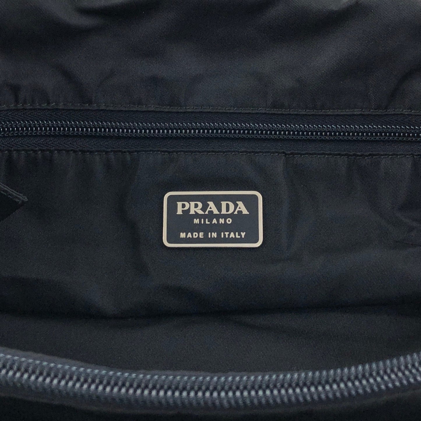 PRADA Tessuto Triangle Logo Handbag Totebag Black Vintage 6skxyh