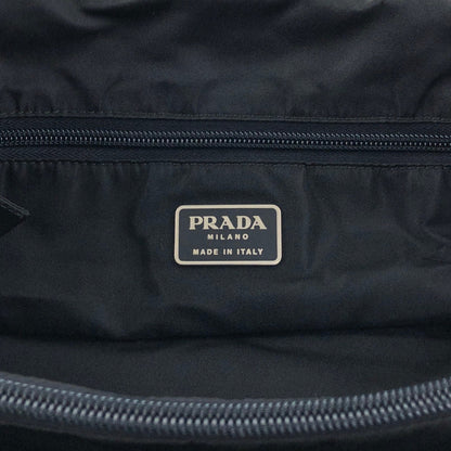 PRADA Tessuto Triangle Logo Handbag Totebag Black Vintage 6skxyh