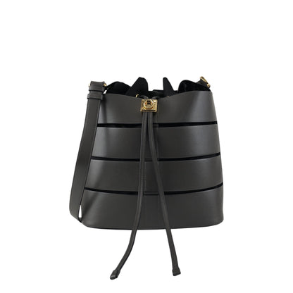 Salvatore Ferragamo Drawstring Shoulder bag Gray Vintage de3dye