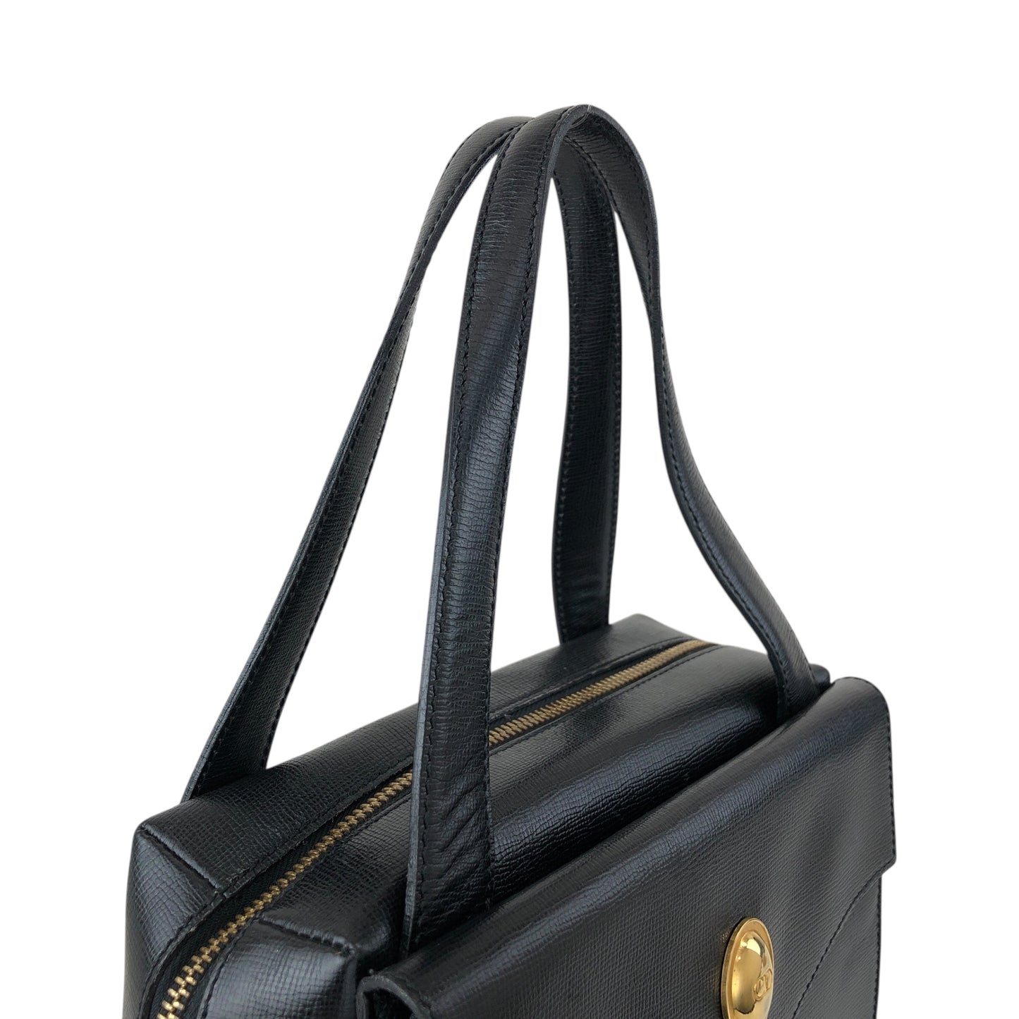 Christian Dior CD Logo Handbag Black Vintage zpkwmk