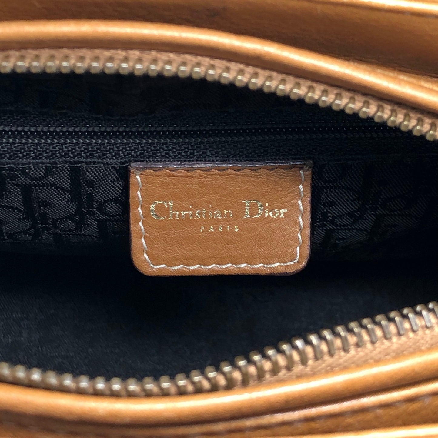 Christian Dior Lady Dior Charm Handbag Brown Vintage 5f6z3d