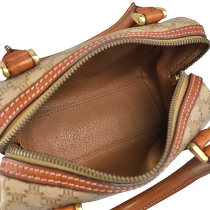 CELINE Macadam Two-way Handbag Shoulder bag Beige Vintage vwi2wp