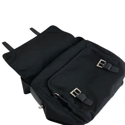 PRADA Triangle Logo Shoulder bag Black Vintage c3szxv