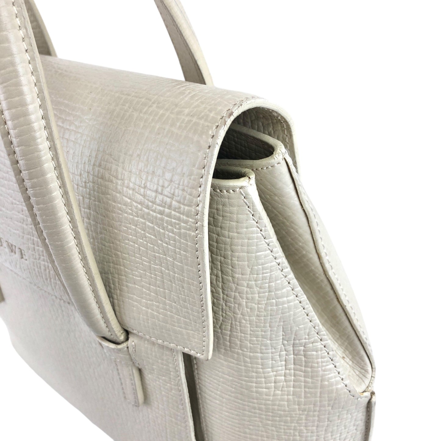 LOEWE Logo Handbag White Vintage gch7b5