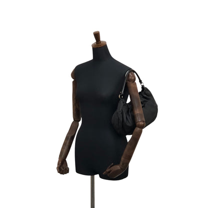 Salvatore Ferragamo Vala Ribbon Shoulder bag Hobobag Black Vintage bgm738
