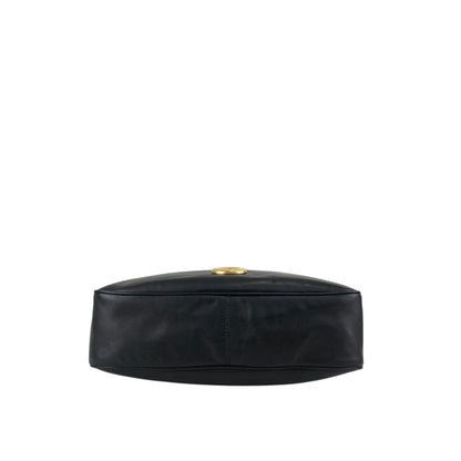 CELINE Circle Logo Shoulder bag Black Vintage mkxe53