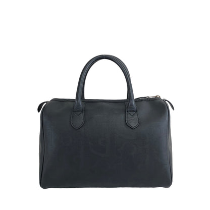 Christian Dior Trotter PVC 皮革手提波士頓包黑色復古 kg8k3x 