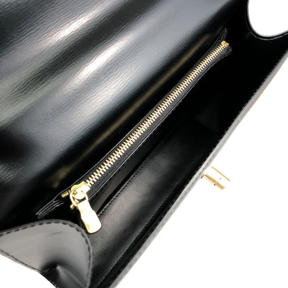 LOUIS VUITTON Epi Turn Lock Handbag Black Vintage 25r47v