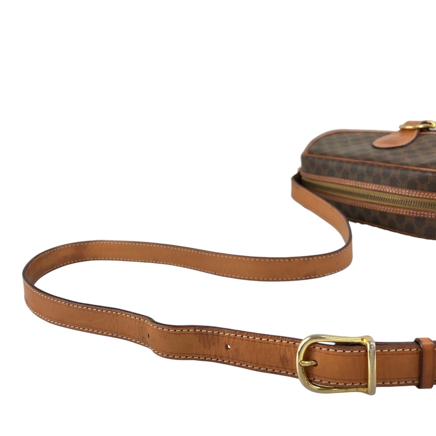 CELINE Macadam Blason Shoulder bag Brown Vintage aj8afn