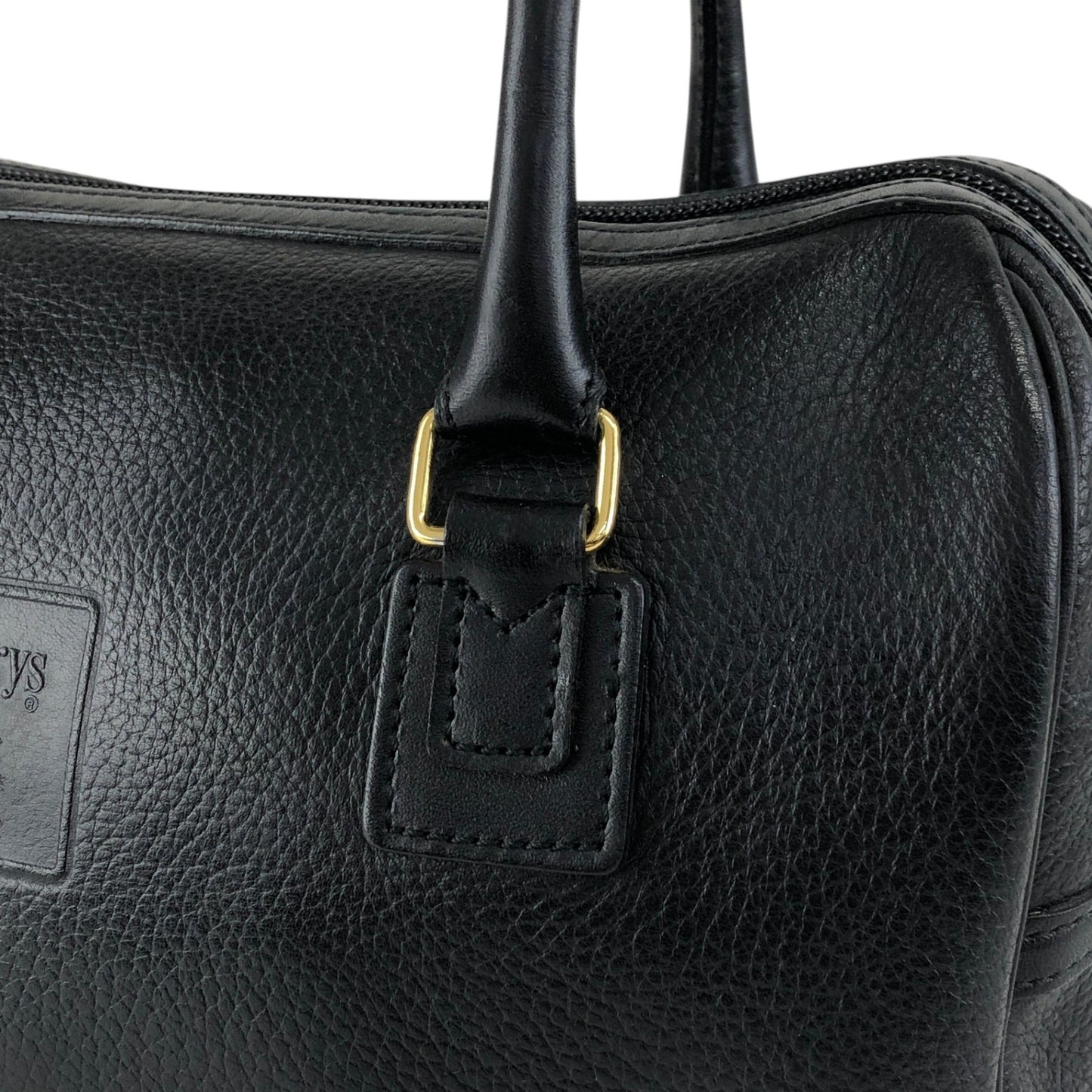 BURBERRY Logo Small Boston bag Handbag Black Vintage ny3hki