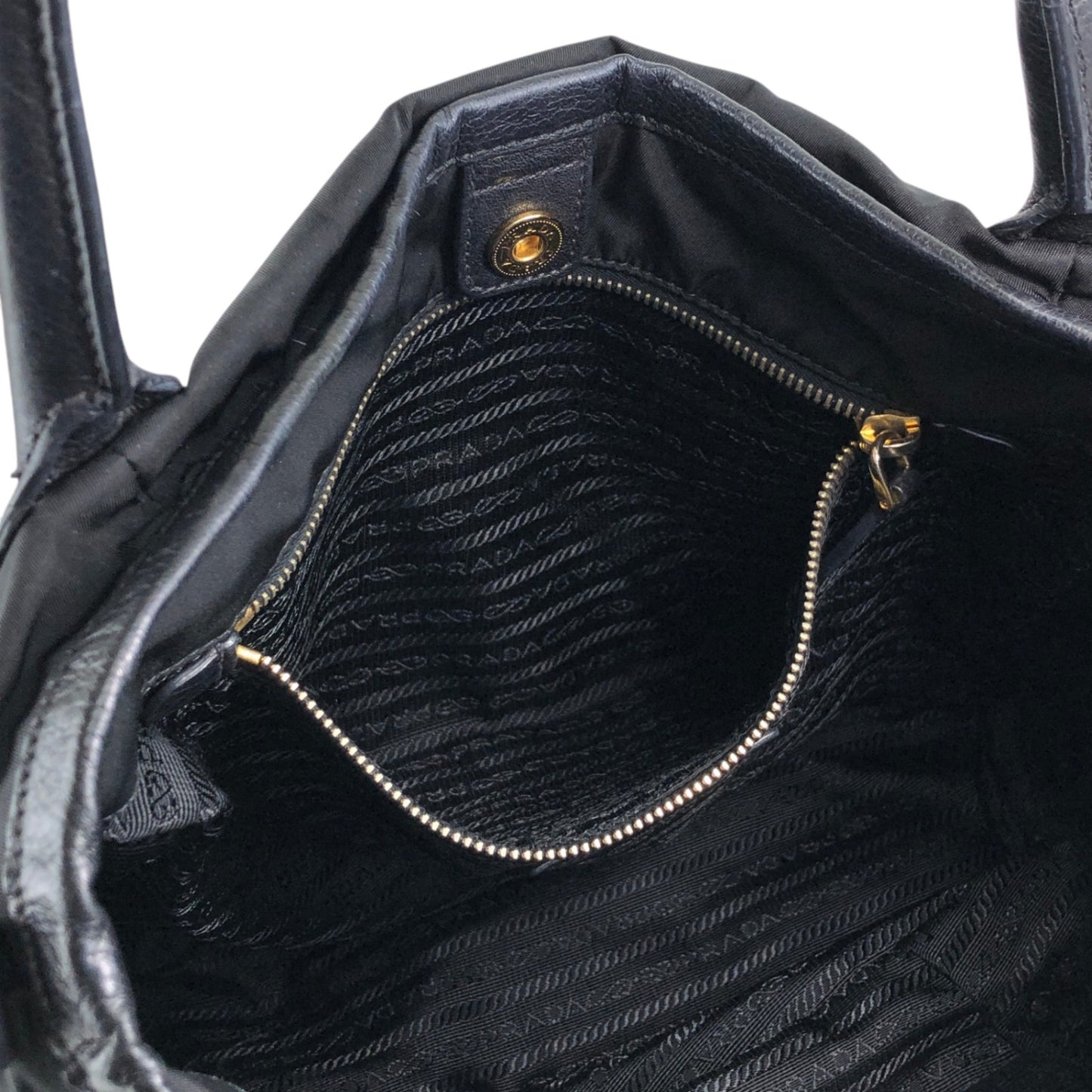 PRADA Tessuto Triangle Logo Two-way Handbag Shoulder bag Black Vintage jwasar