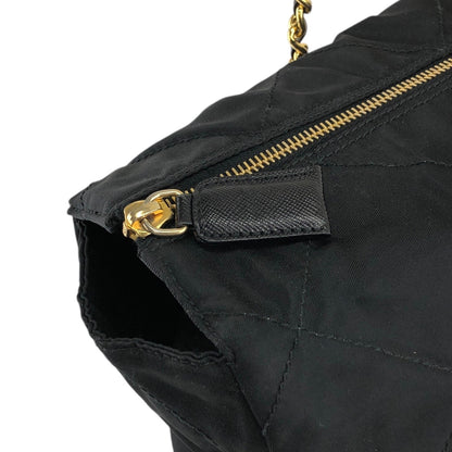 PRADA Triangle Logo Chain Shoulder bag Black Vintage dp2pec