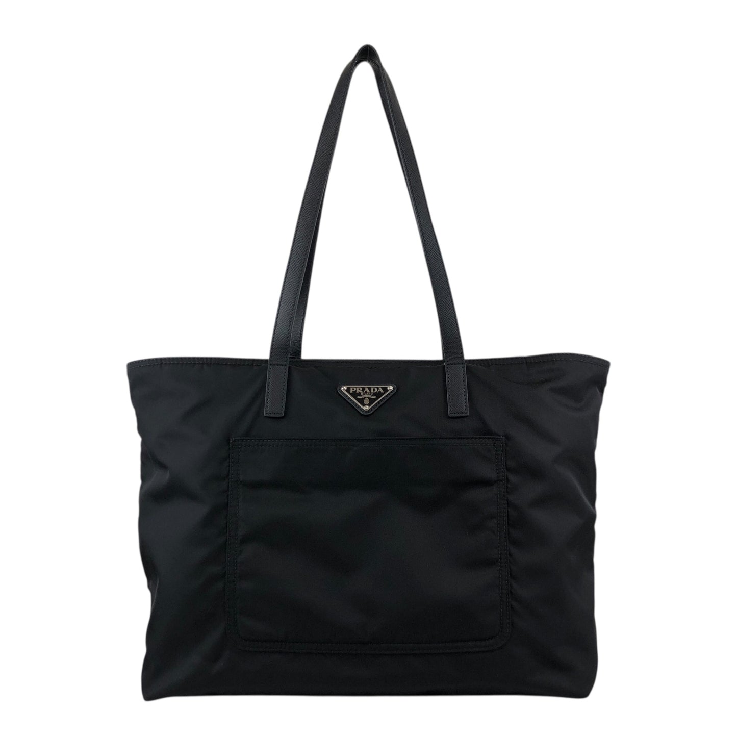 PRADA Tessuto Triangle Logo Totebag Black Vintage 3zhhwr