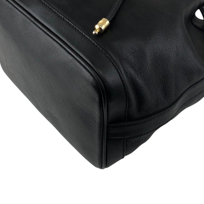 CELINE Blason Gancini Drawstring Shoulder bag Black Vintage 3zj4mf