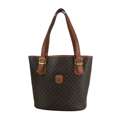 CELINE Macadam Blason Handbag Totebag Brown Vintage g8hnuw