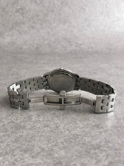 GUCCI Logo Quartz Watch Silver 5500M Vintage dxu7gw