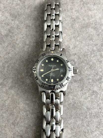 BURBERRY Quartz Watch Silver Vintage uzzmff