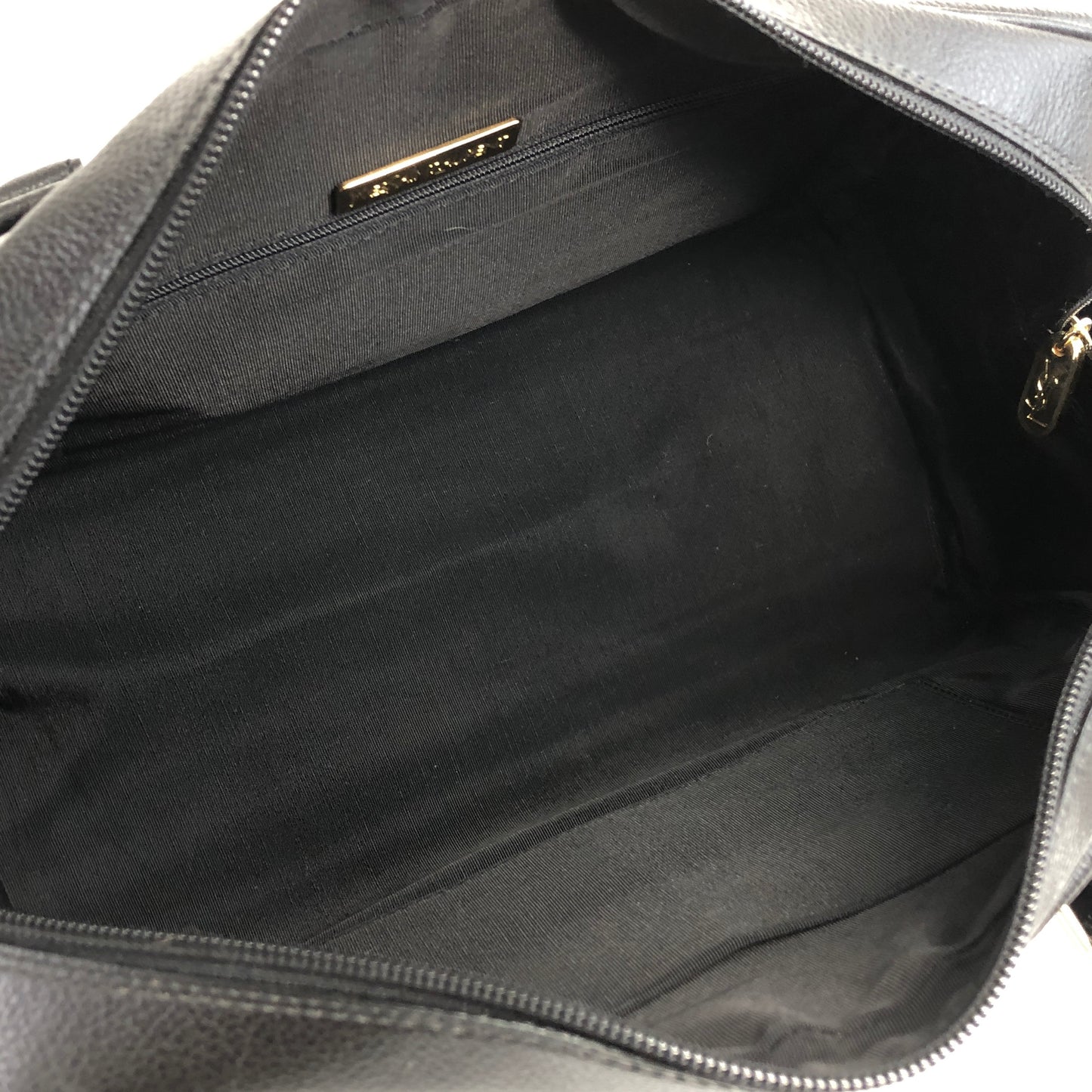 Yves Saint Laurent YSL Logo Leather Handbag Boston bag Black Vintage vmt4zv