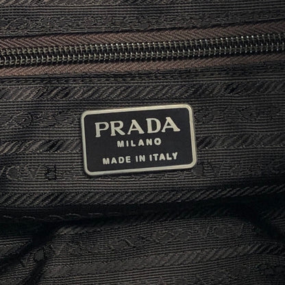 PRADA Triangle Logo Double Pocket Backpack khaki Vintage p3hihd