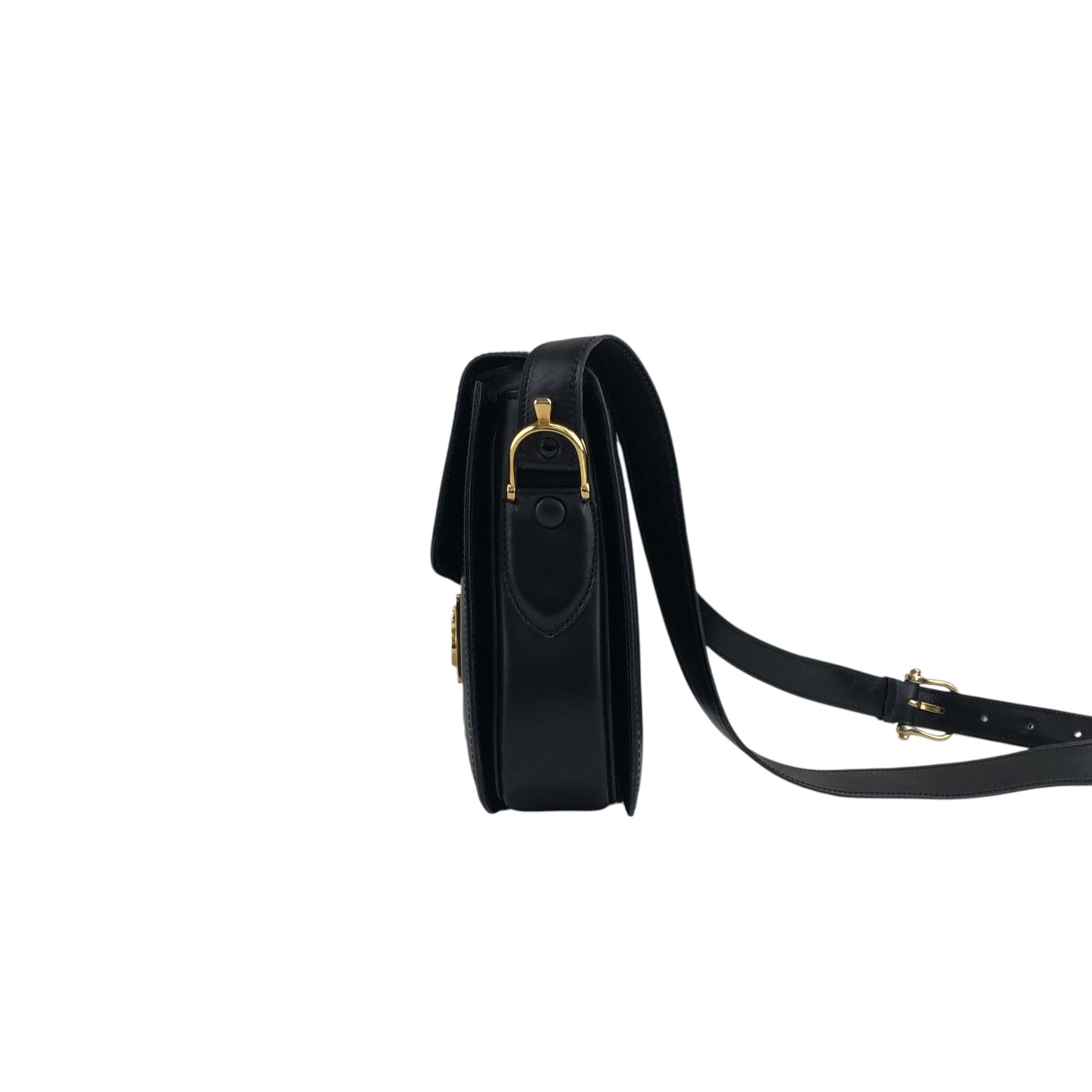 CELINE Horse Carriage Shoulder bag Black Vintage rfmfw6
