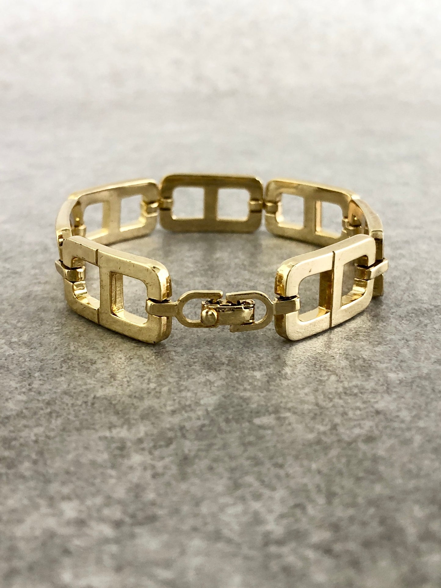 Christian Dior CD Logo Bracelet Gold Vintage iv48pf