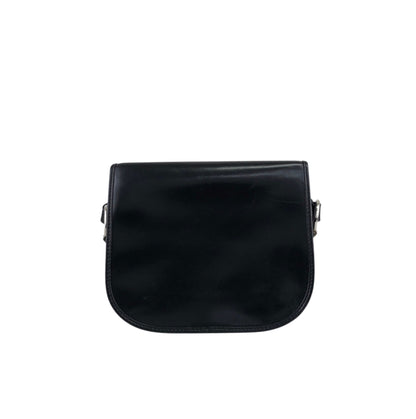 CELINE Front Buckle Shoulder bag Black Vintage 3nhdaw