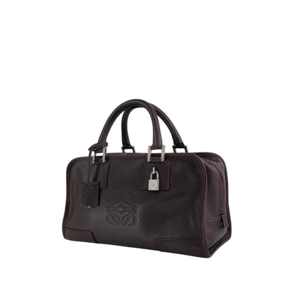LOEWE Amazona Anagram Small Boston bag Handbag Brown Vintage mc3mx6