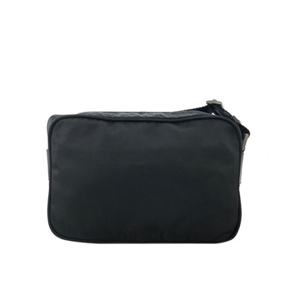 PRADA Triangle Logo Nylon Shoulder bag Black Vintage nzkhnd