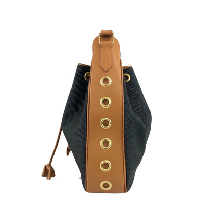 Yves Saint Laurent Drawstring Shoulder bag Black Vintage bnv4u7
