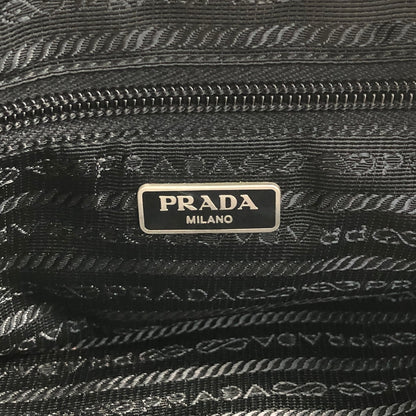 PRADA Triangle Logo Shoulder bag Black Vintage ik68if