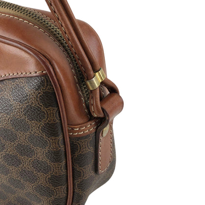 CELINE Macadam Blason Shoulder bag Brown Vintage y5kjmd