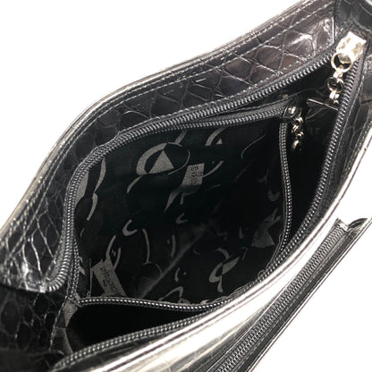 Salvatore Ferragamo Gancini Shoulder bag Black Vintage gpf38m