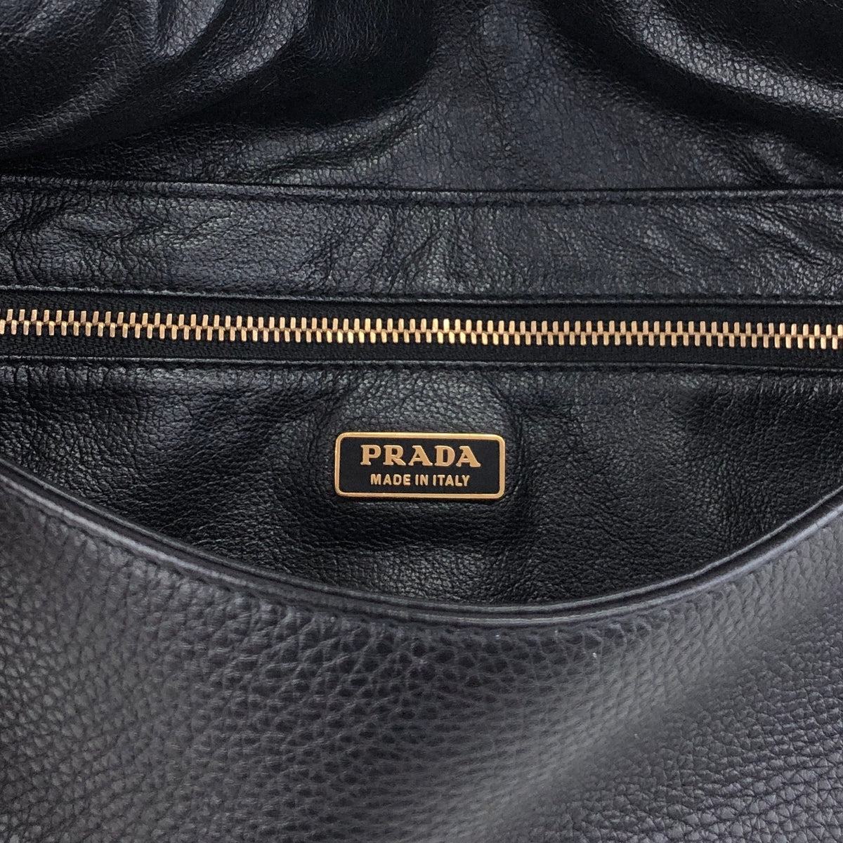 PRADA Turn Lock Shoulder bag Black Vintage atdszw