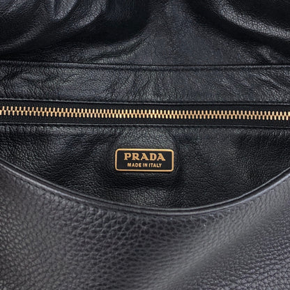 PRADA Turn Lock Shoulder bag Black Vintage atdszw