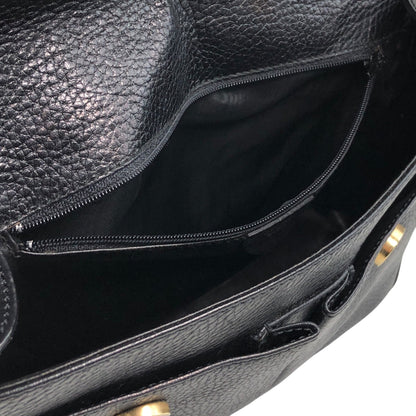 CELINE Gancini Shoulder bag Black Vintage s3twv4