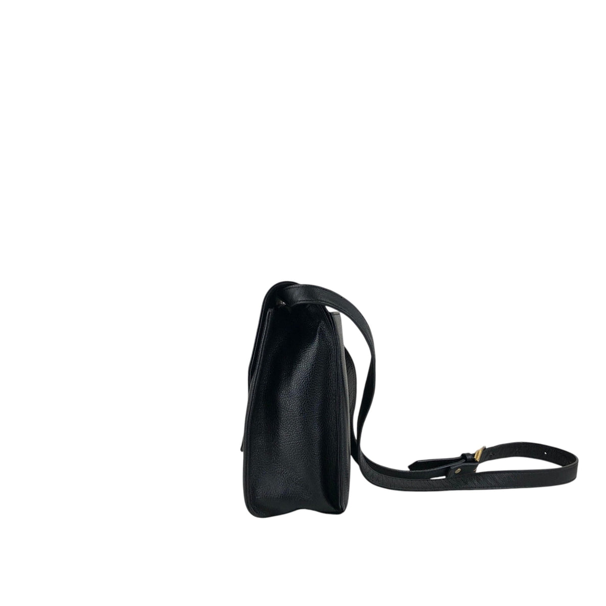 Yves Saint Laurent YSL Logo Shoulder bag Black Vintage p5pe7i