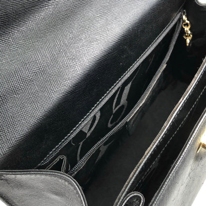 Salvatore Ferragamo Gancini Two-way Handbag Shoulder bag Black Vintage 67icsp
