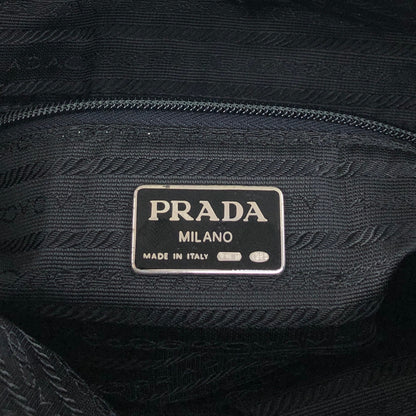 PRADA Triangle Logo Chain Shoulder bag Black Vintage t7p4ej