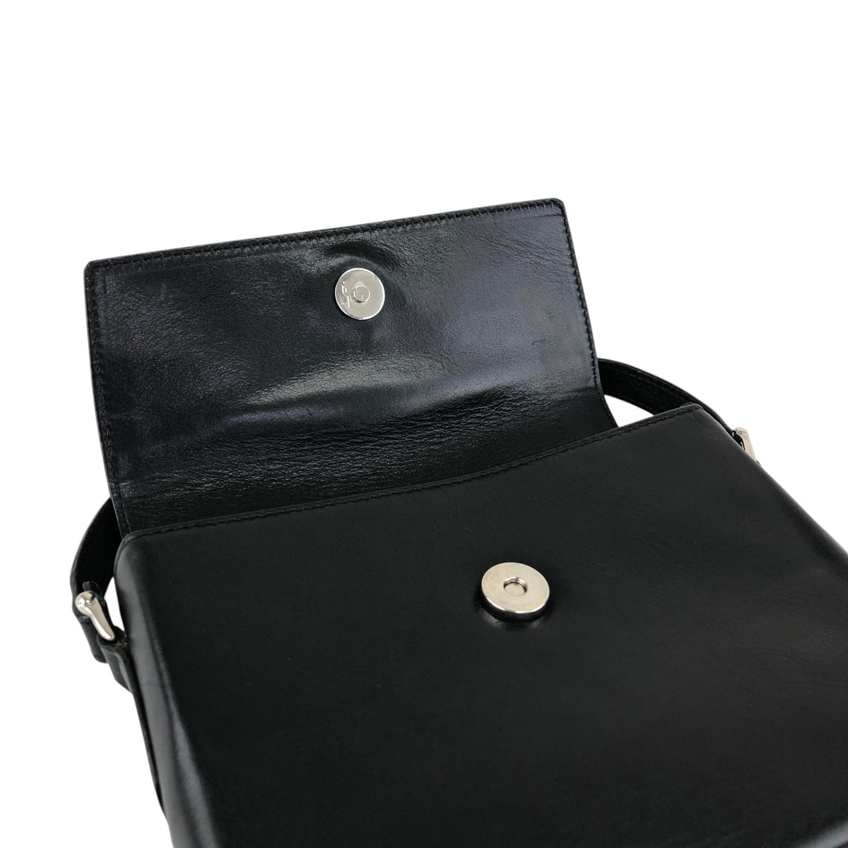 CELINE Gancini Shoulder bag Black Vintage zrwxe4