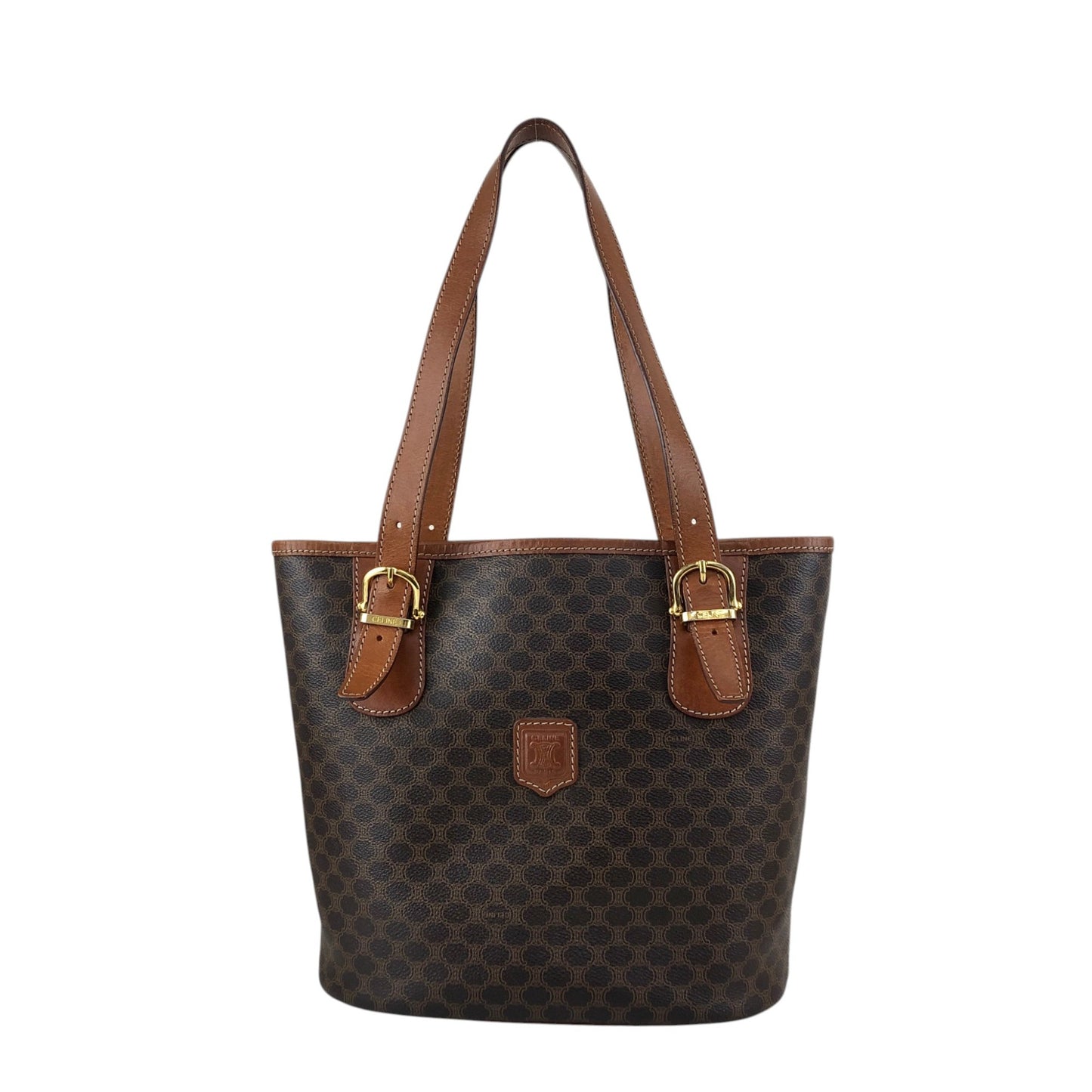 CELINE Macadam Blason Totebag Brown Vintage tdcdrg