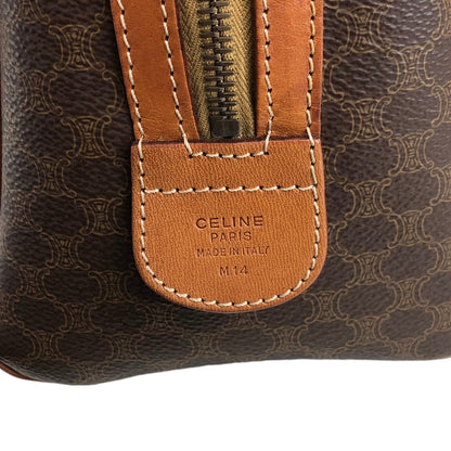 CELINE Macadam Blason Boston bag Brown Vintage iffx2u