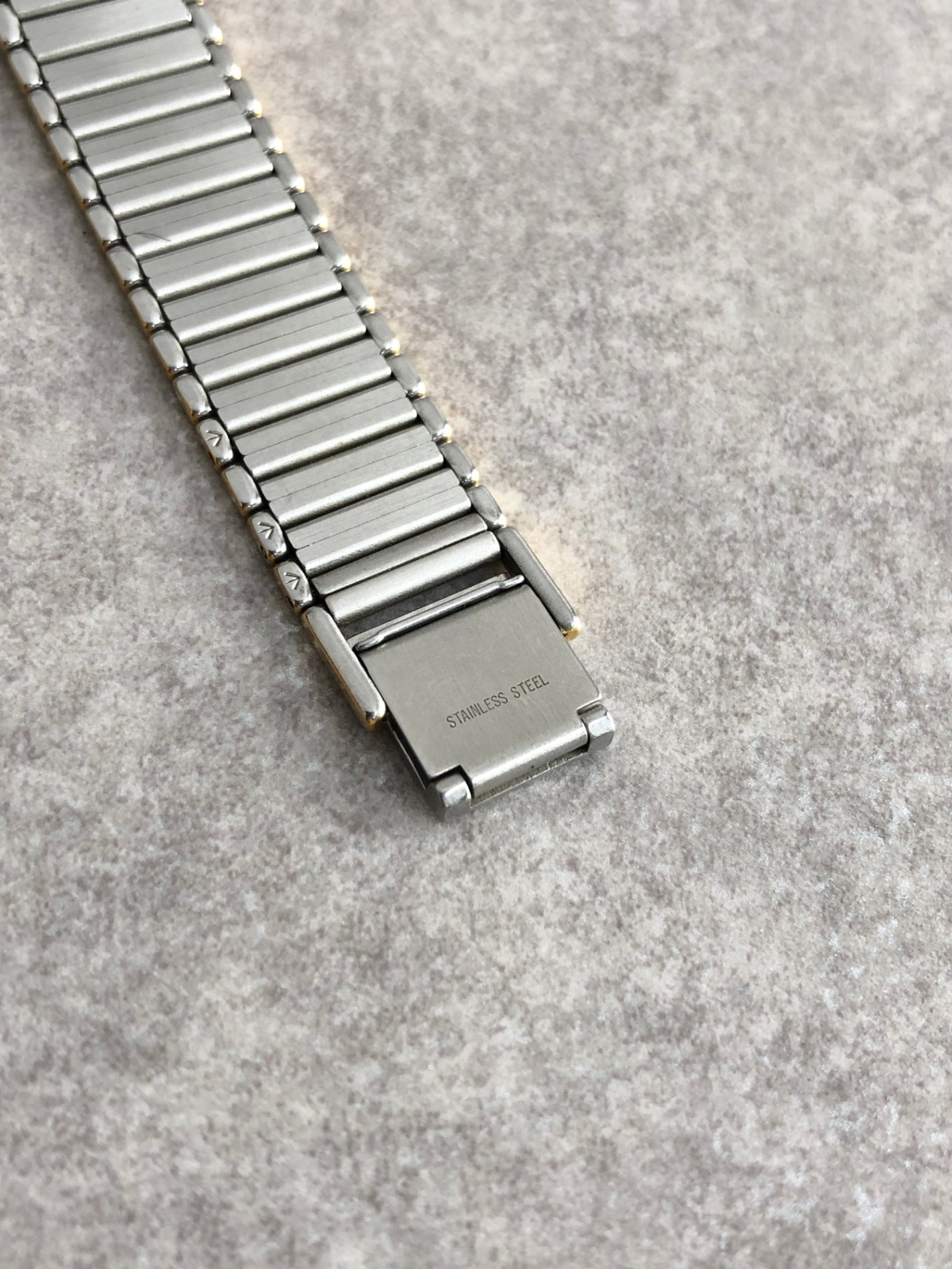 Yves Saint Laurent YSL Logo Watch Silver 345010 Vintage mg725r