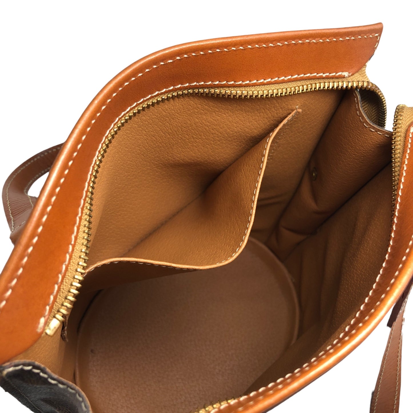 CELINE Macadam Blason Handbag Brown Vintage 5s22vy