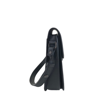 Yves Saint Laurent YSL Logo Leather Shoulder bag Black Vintage 4jenk5