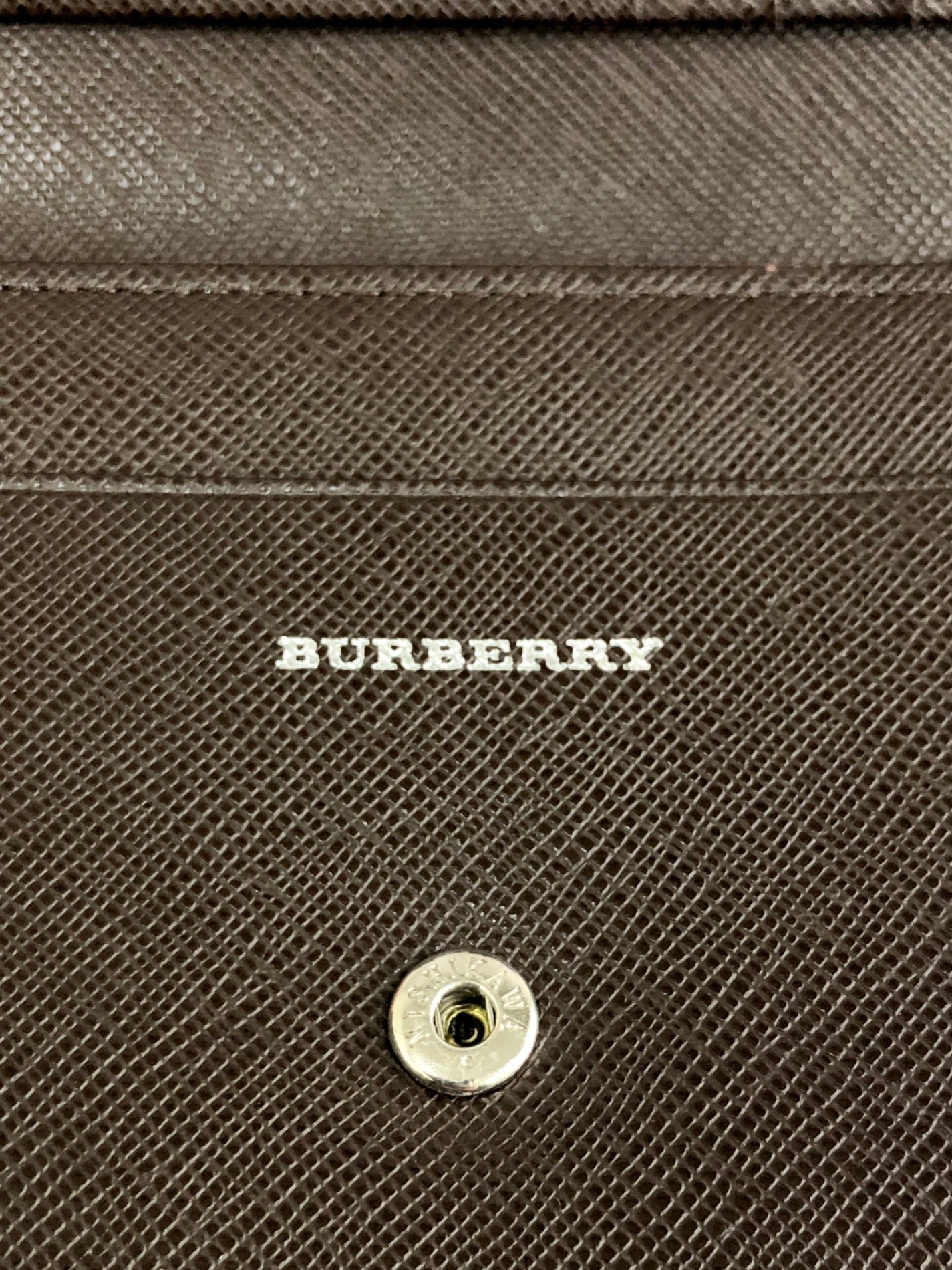 BURBERRY Logo Folded Wallet Brown Vintage djuyxh