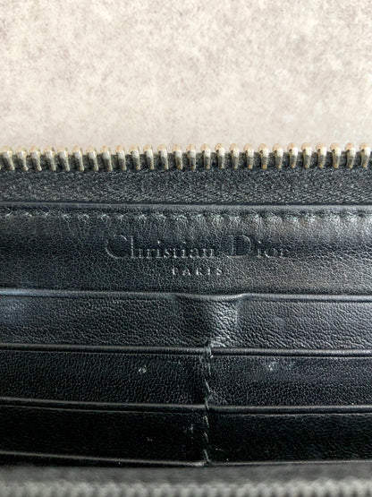 Christian Dior Trotter Long Wallet Black Vintage p6wn5e