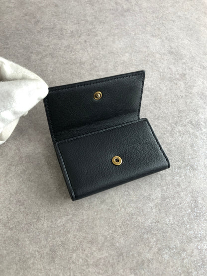Yves Saint Laurent YSL Logo Key Case Black Vintage fjp66r